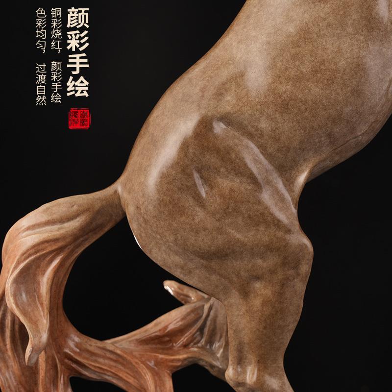 彩铜《一马当先》黄铜工艺品摆件家居客厅桌面办公室装饰开业礼品