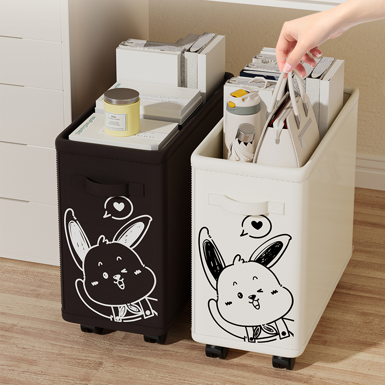 办公室桌下收纳筐工位置物小推车