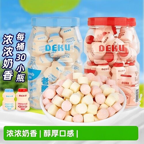 德酷老酸奶草莓味干片桶装