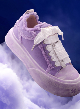 【张艺兴同款】SOAP OPERA葡黛紫擦色泡泡鞋厚底帆布鞋2024新款夏