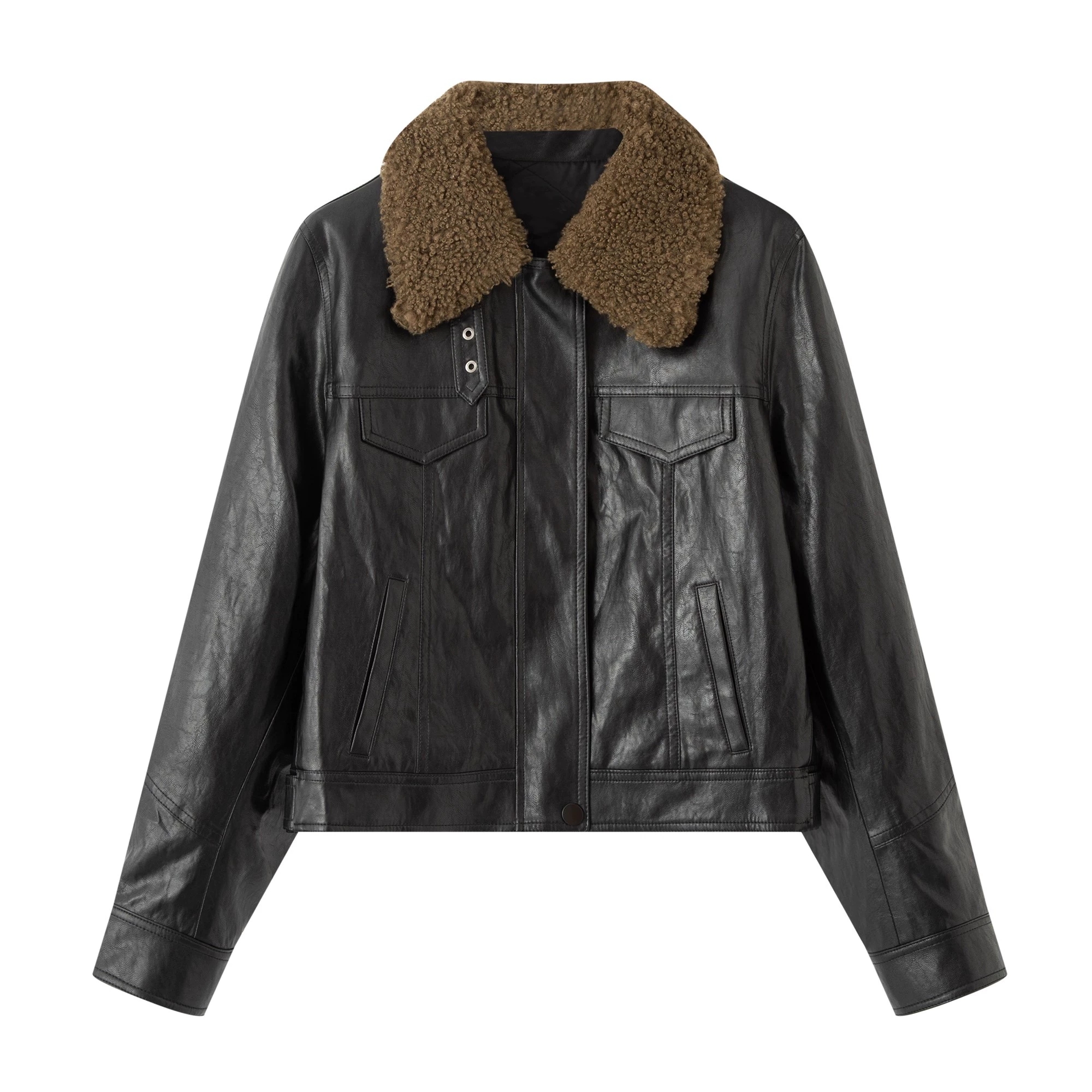 2025冬季新款皮衣短外套上衣