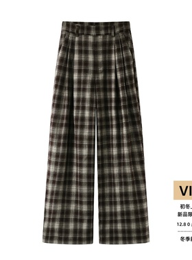 arioser艾诺丝娃官方旗舰店2025冬新米格咖直筒裤休闲裤AR304116