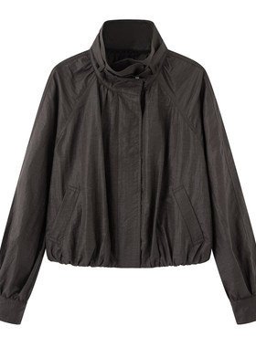 ariosea艾诺丝娃官方旗舰店2026年春款立领仿夹克短外套BR101153