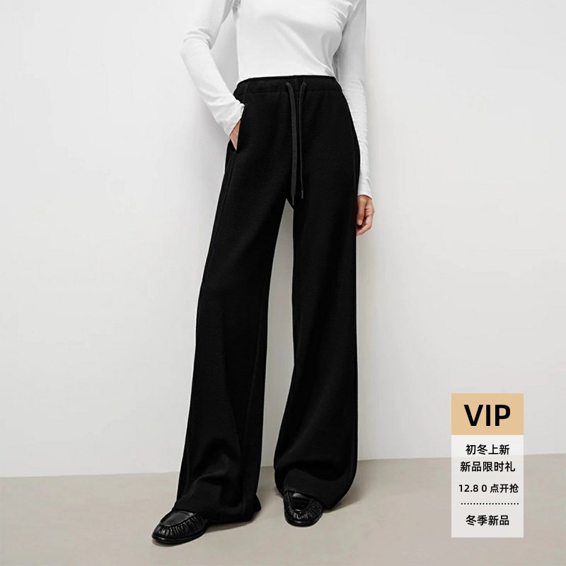2025秋季新款抽绳高腰休闲裤