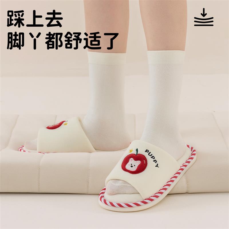 亚麻拖鞋女款2026新款可爱四季通用室内家居吸汗棉麻布拖鞋春秋天