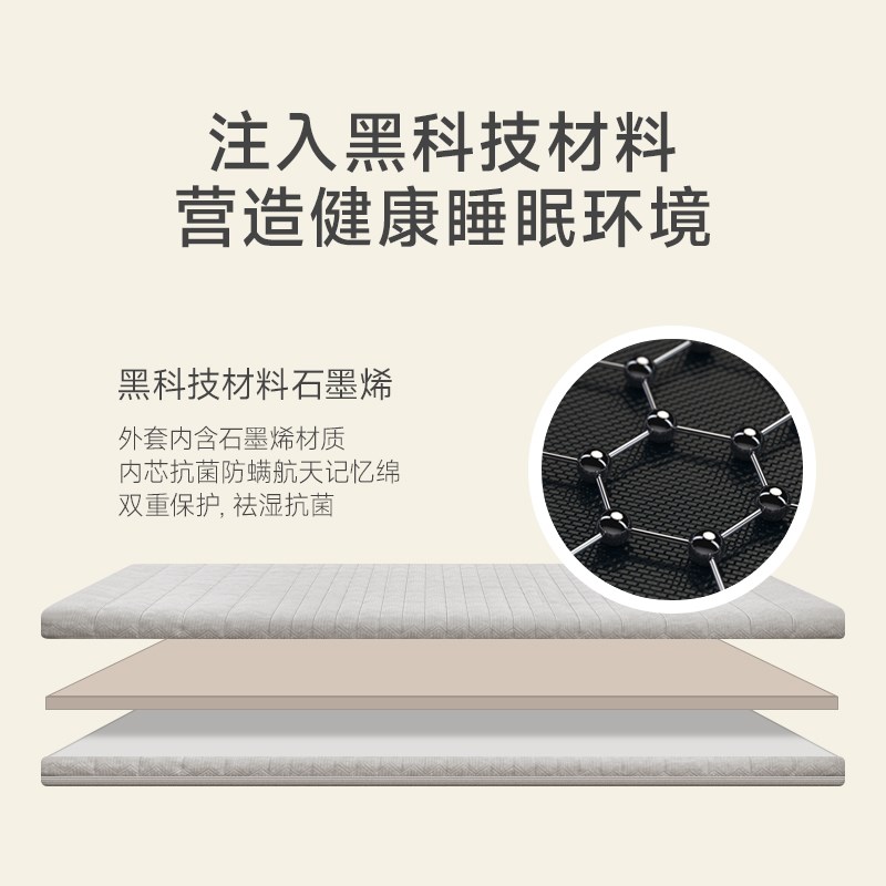 诺伊曼石墨烯床垫可折叠护脊床褥子薄垫床垫软垫家用卧室榻榻米