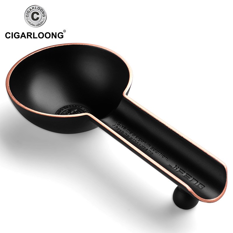 CIGARLOONG茄龙雪茄烟灰缸金属古铜大口径烟槽家用客厅简约烟灰缸