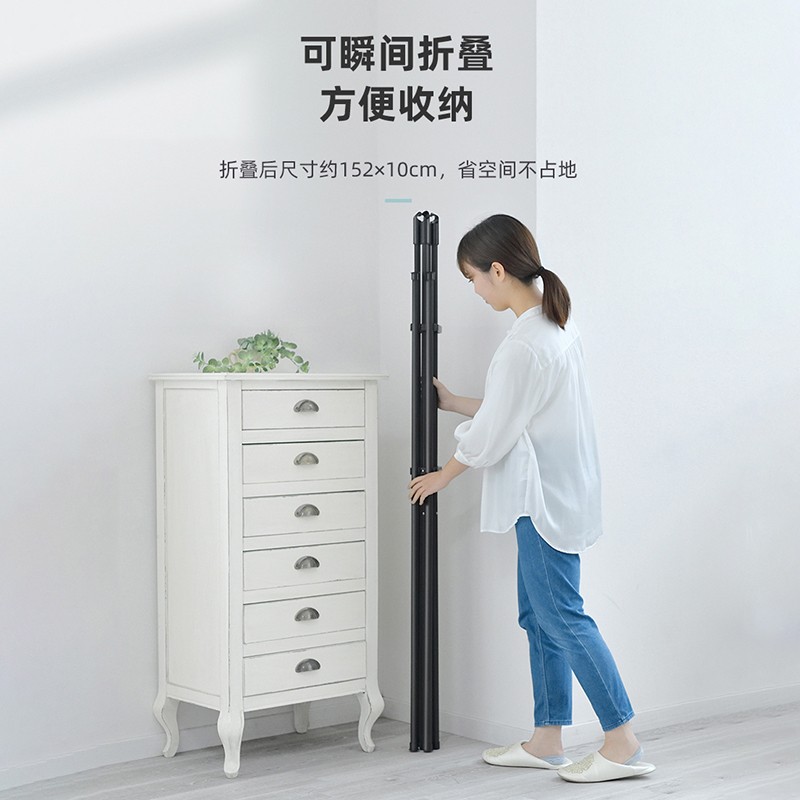 爱丽思晾衣架落地折叠室内阳台免打孔简易多功能可收纳架子爱丽丝