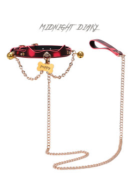 Midnight Diary 原创粉焰choke感温变色项圈sp牵引小圈情侣礼物