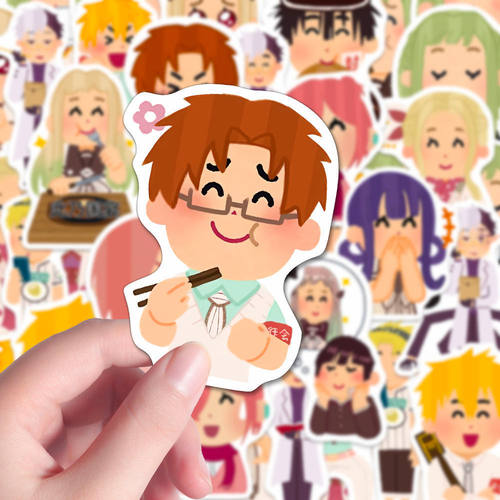 96张地缚小人贴纸少年花子君趣味可爱二次元Q版周边diy装饰贴纸