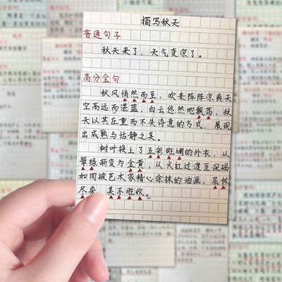 小学生每日必背作文素材写作积累学习贴纸素材diy装饰手机壳贴画