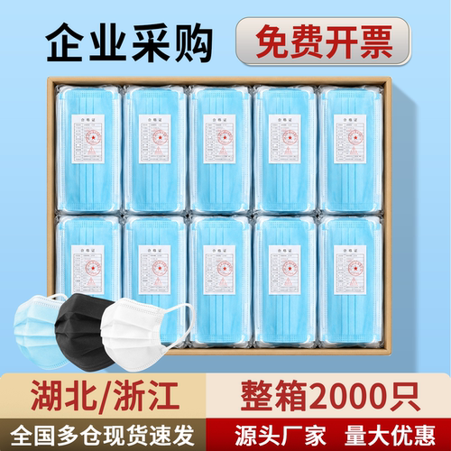 整箱一次性批发口罩三层成人