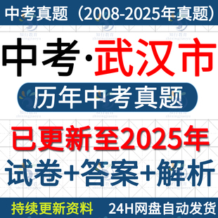 2025湖北省武汉市江岸江汉硚口武昌汉南青山洪山江夏黄陂区中考真题历年数学语文物理化学英语历史德法中考真题试卷试题word电子版