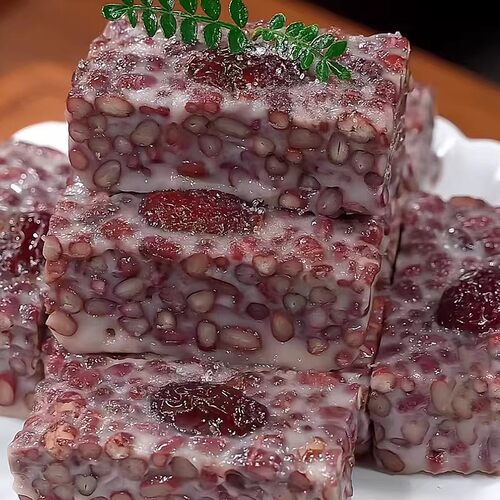 红豆糕传统糕点心红豆面饼儿童早餐速冻半成品食品懒人速食