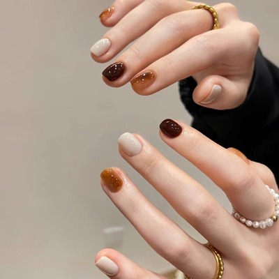 秋冬琥珀黑棕高级感可拆卸手工