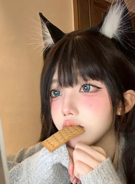 猫耳朵头饰发箍女生毛绒兽耳发夹cos可爱发卡耳朵lolita猫咪头箍