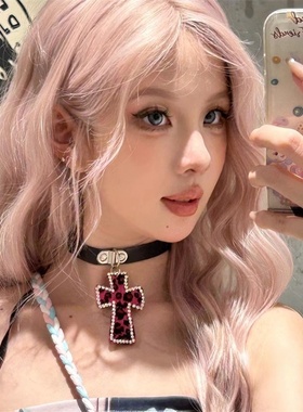 水钻项链可爱小熊锁骨链颈链