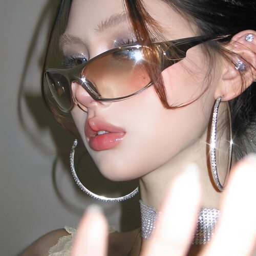 欧美范超大性感复古经典大圈圈满钻洋气百搭细钻显脸小大耳环hoop