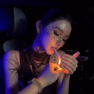 欧美复古闪钻眼罩面纱遮眼网纱影楼摄影写真同款头饰发夹个性面纱