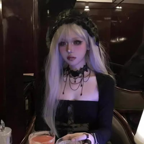 暗黑系复古黑色蕾丝项链