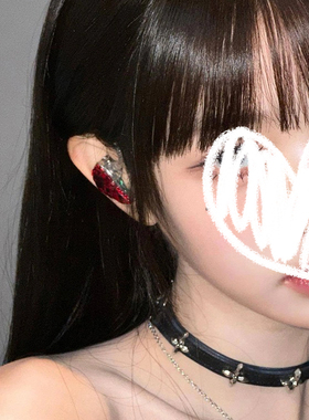 复古辣妹暗黑十字架choker朋克风PU皮质哥特风颈链项圈项链锁骨链