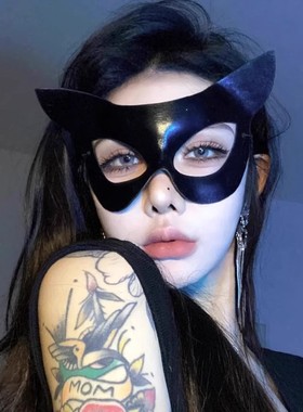 黑色猫女郎半脸面具女眼罩凹造型面罩万圣节cos假面舞会派对装扮