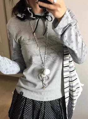 千禧辣妹古早感音符翅膀项链y2k日系亚文化锁骨链小众高级感颈链