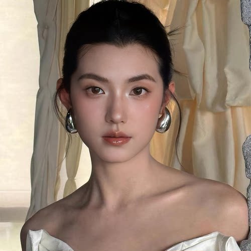 大水滴！银色耳环女2025新款爆款高级感轻奢耳钉小众欧美耳饰夸张