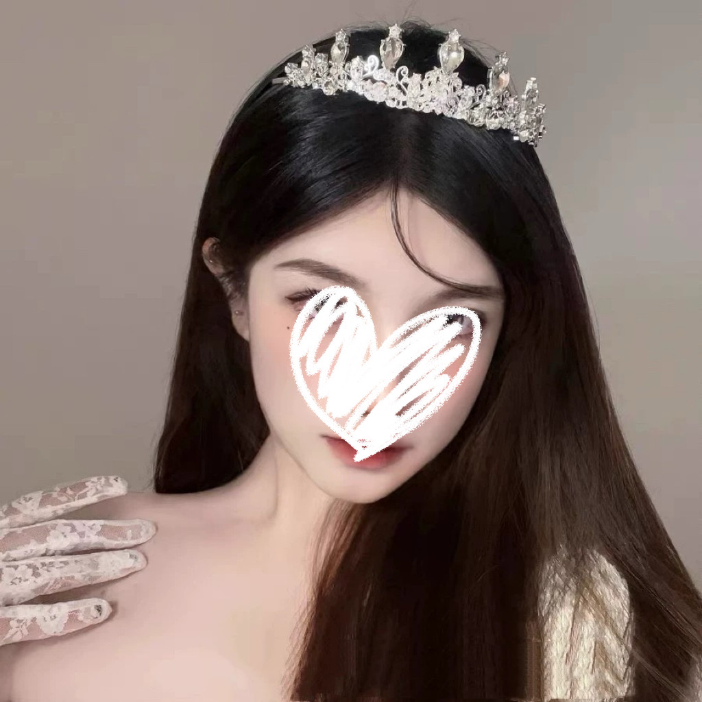 精致简约清新闪亮欧式王冠新娘结婚发饰仙气奢华婚纱生日配饰皇冠