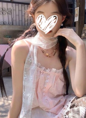 氛围感白色蕾丝飘带丝巾韩国ins纯欲风长条丝带春夏百搭脖饰配饰