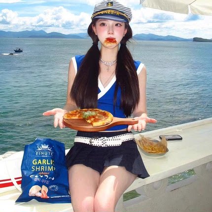 海军风八角贝雷帽女复古英伦平顶船长帽派对演出Cosplay水手帽子