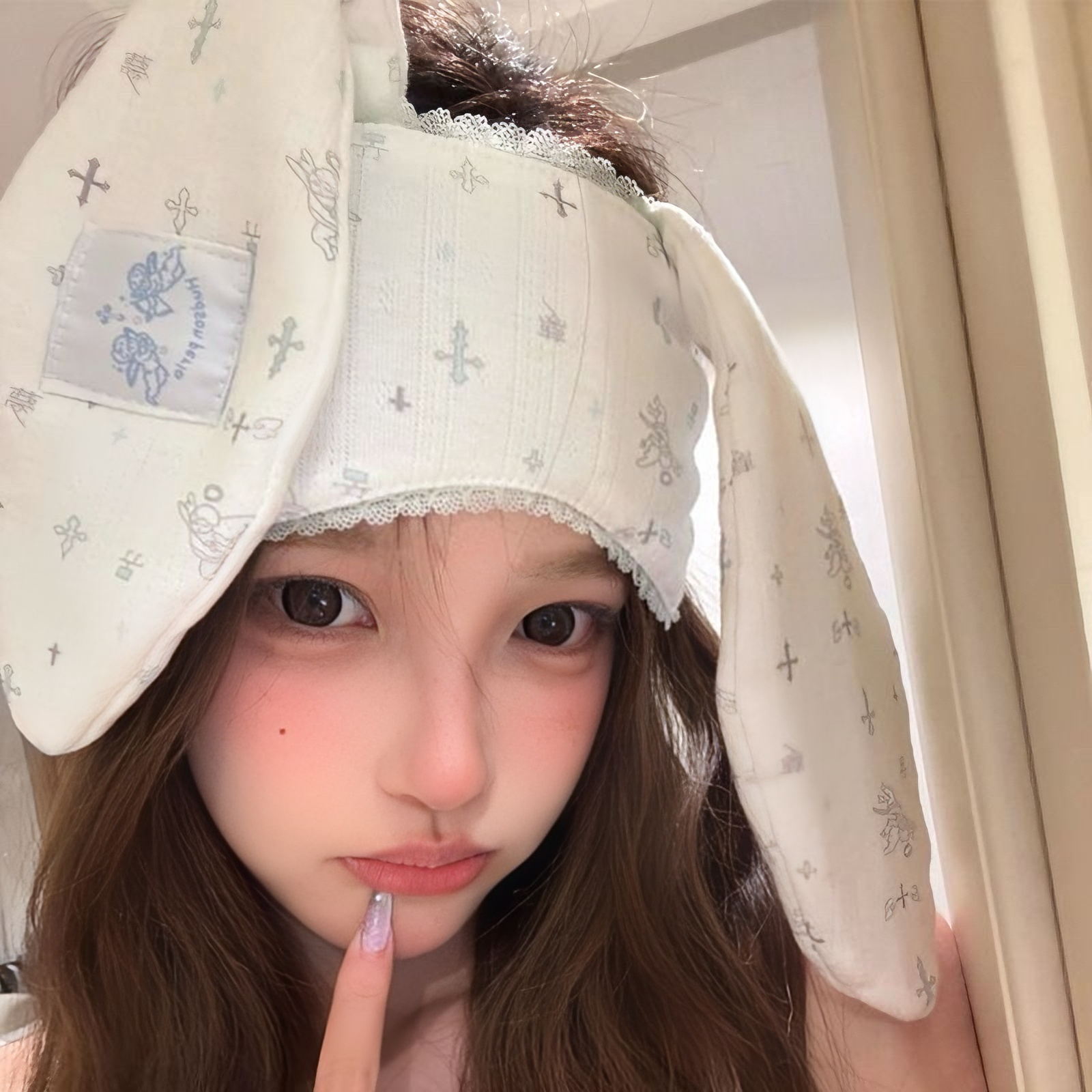 小红书同款兔耳眼罩爆款博主花边垂耳邦尼兔kt猫遮光松紧调节出片,居家日用,眼罩,淘宝优惠券,粉丝福利购,淘宝优惠卷