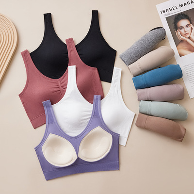 80-200斤运动宽肩美背文胸女固定杯内衣抹胸背心透气胖MM大码裹胸