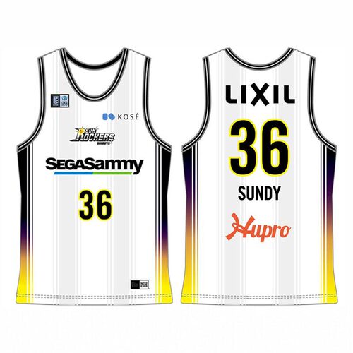 定制日本B联赛2024-25涩谷太阳摇滚队比赛篮球衣速干热身训练背心