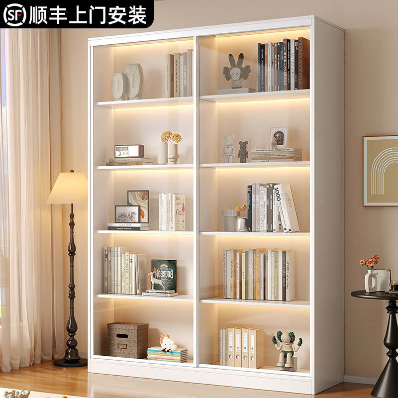 靠墙实木书柜家用置物架发世财