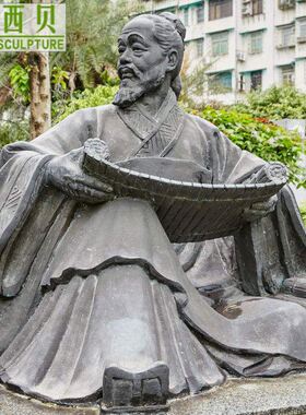 张仲景雕像制作 工厂销售 黄铜铸造医院学校医学名人雕像