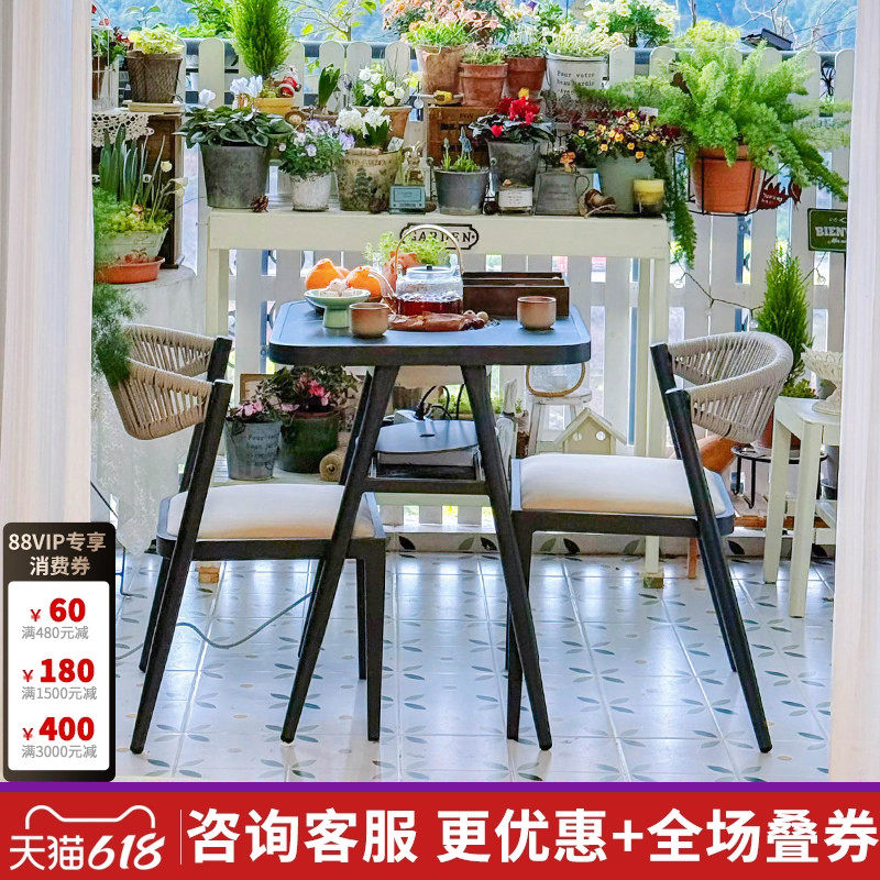 紫叶阳台多功能餐桌椅 岩板围炉煮茶桌 小户型茶桌组合