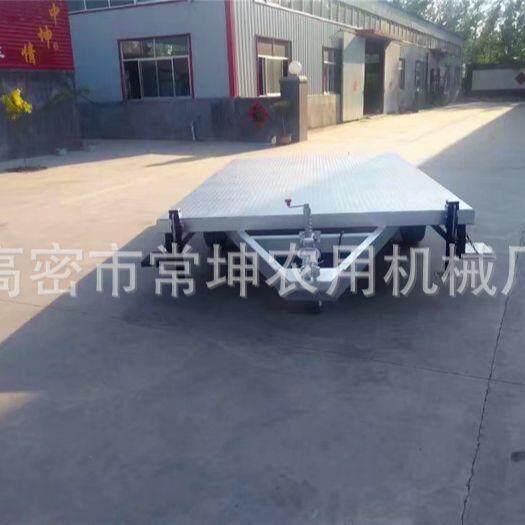 3吨镀锌拖车 平板拖车轮胎配件 出口平板拖车厂家