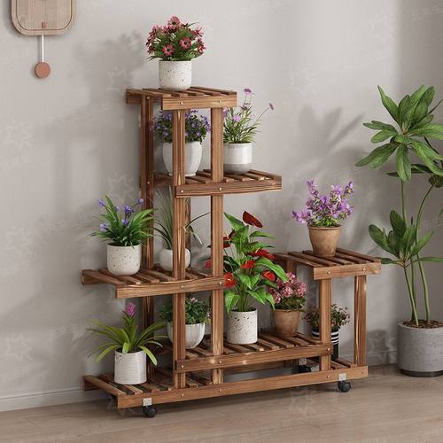 实木多肉阳台养花架室内置物架