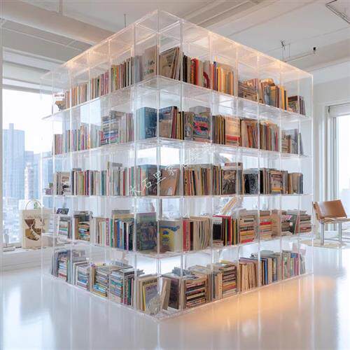 高透明亚克力展示架加工定制diy手工材料展示盒广告牌展示柜定制
