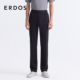 ERDOS 商务休闲轻运动 春黑色松紧腰直筒长裤 男装 慢跑裤