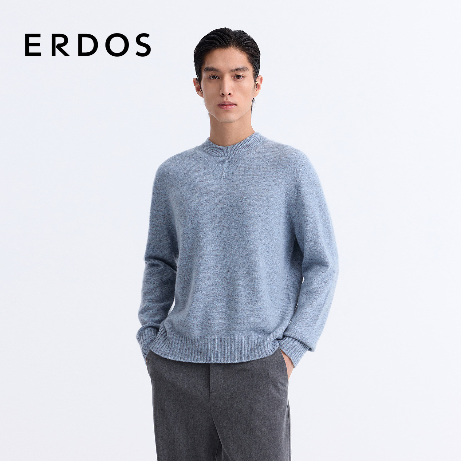 ERDOS 男装羊绒衫25年新品初绒圆领全成型工艺超弹针织衫,男装,羊绒套衫,淘宝优惠券,粉丝福利购,淘宝优惠卷