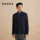 羊绒行政夹克秋冬藏蓝色翻领短款 ERDOS 男装 外套商务通勤