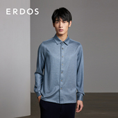 光泽感纯色翻领长袖 ERDOS 上衣商务休闲 春季 款 男装 羊绒衬衫