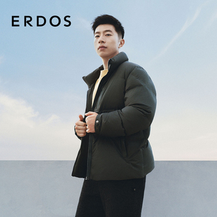立领厚款 羽绒服白鹅绒含量90%冬男装 ERDOS 外套 马龙同款