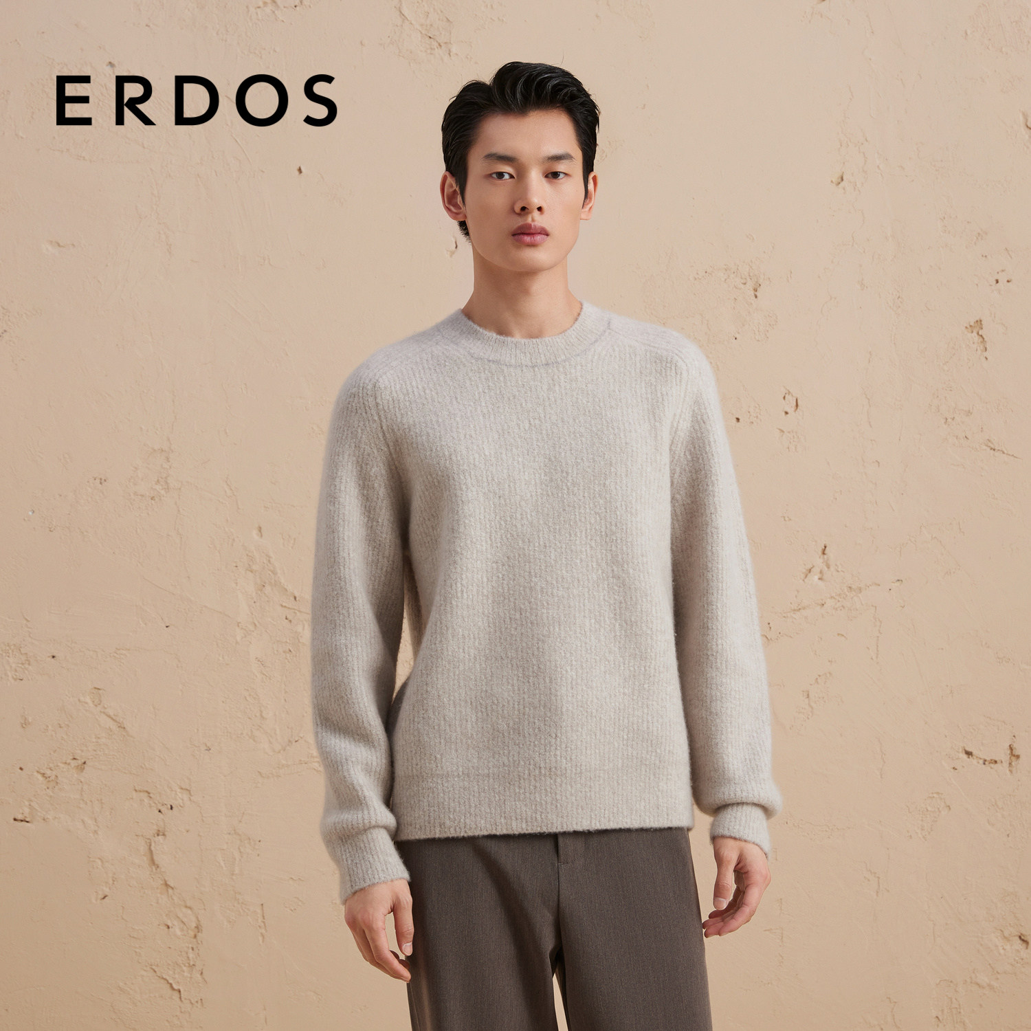 ERDOS 男装羊绒混纺针织衫秋冬半高领单畦加厚保暖针织衫,男装,羊绒套衫,淘宝优惠券,粉丝福利购,淘宝优惠卷