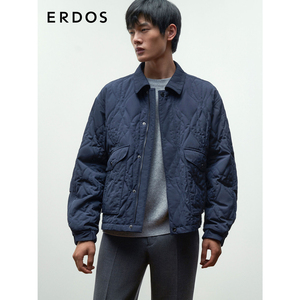 藏蓝色加厚男装棉服Erdos