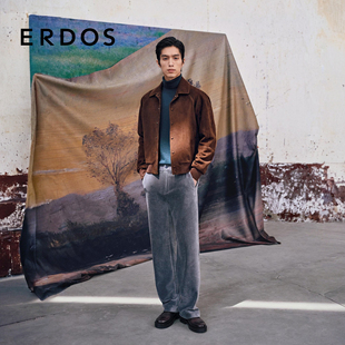 羊皮革皮衣棉服25年秋冬新品 男装 ERDOS 复古外套 秀场同系列