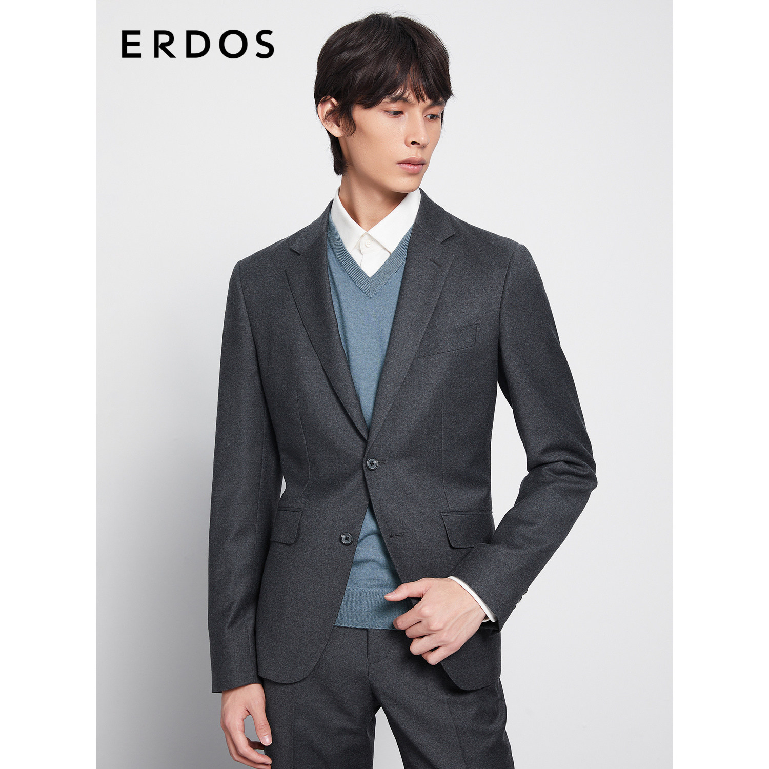 ERDOS 男装羊毛西服秋冬纯色西装上衣外套单排扣商务修身通勤简约,男装,休闲西服,淘宝优惠券,粉丝福利购,淘宝优惠卷
