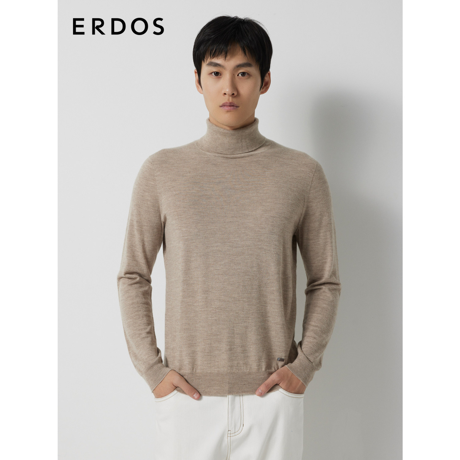 ERDOS 男装羊绒衫秋冬精纺高领套衫薄款纯色修身有弹力多色可选,男装,羊绒套衫,淘宝优惠券,粉丝福利购,淘宝优惠卷